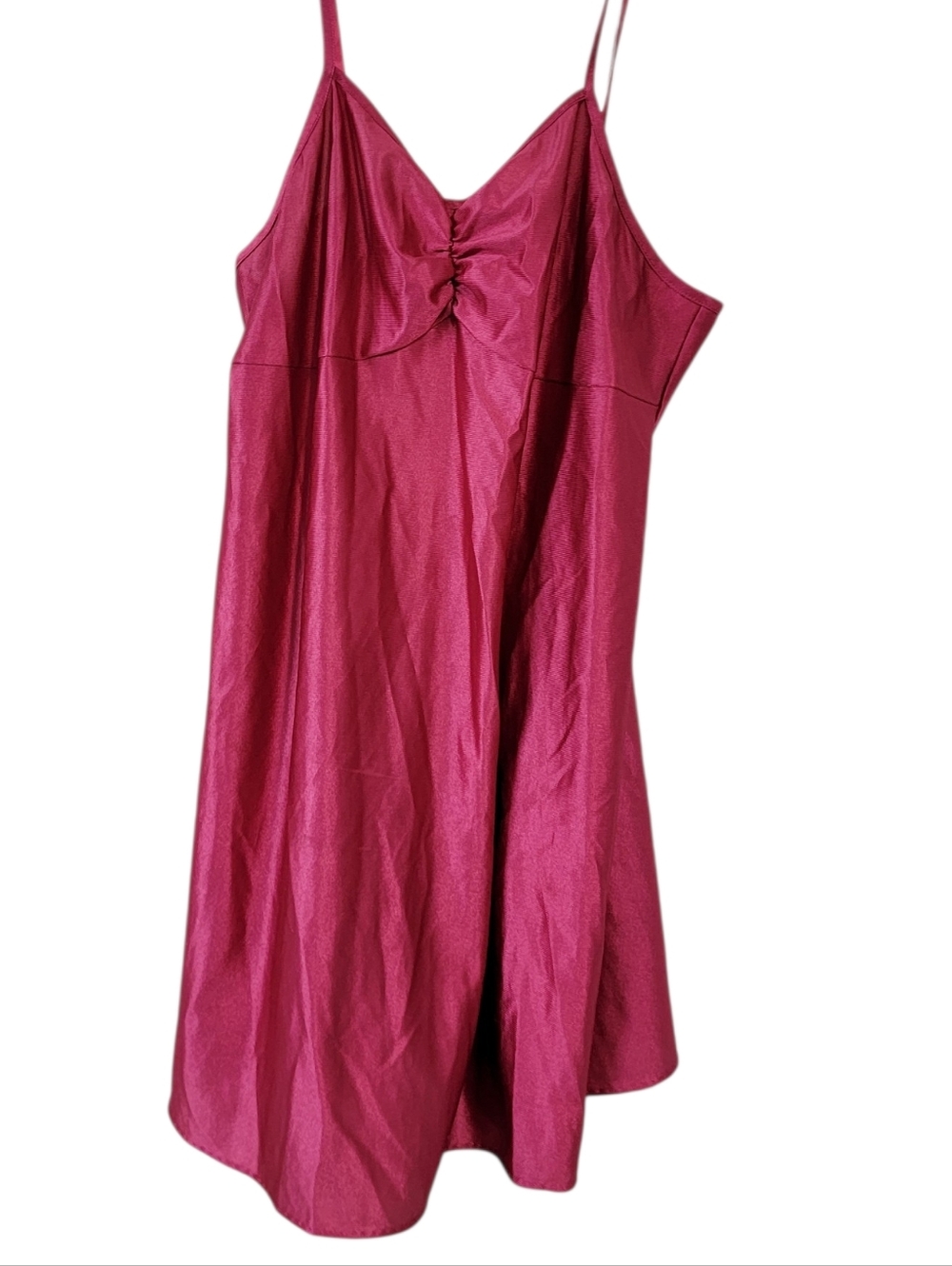 Roaman's Bright Fuchsia Satin Slip Top Size Medium